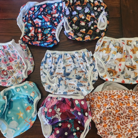 NWOT Alva Baby, Mama Koala, BabyGoal Lot of 8 Reusable Cloth Diapers + 1 Insert - Picture 16 of 16